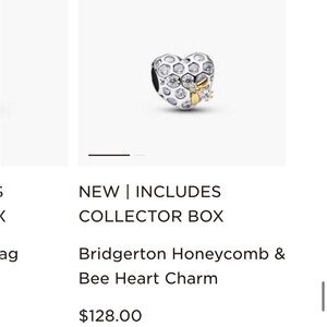Bridgeton Honeycomb & Bee Heart Charm